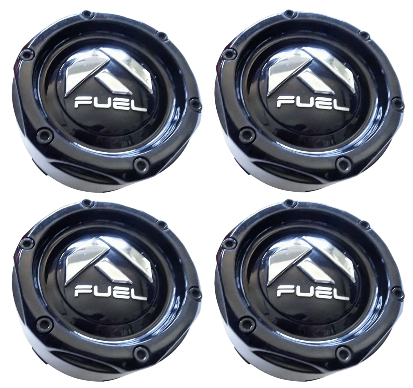Set of four Fuel 1003-49GB gloss black wheel center caps