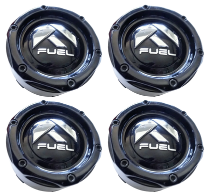 Set of four Fuel 1003-49GB gloss black wheel center caps