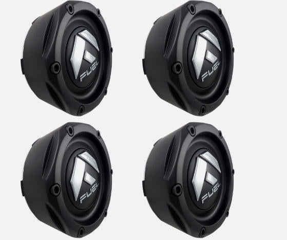 Fuel Wheel Center Cap Gloss Black 1003-49MB NEW (4Pcs)