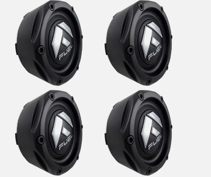 Fuel Wheel Center Cap Gloss Black 1003-49MB NEW (4Pcs)