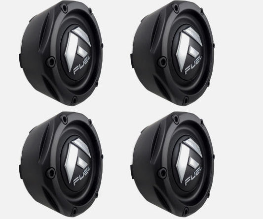Fuel Wheel Center Cap Gloss Black 1003-49MB NEW (4Pcs)