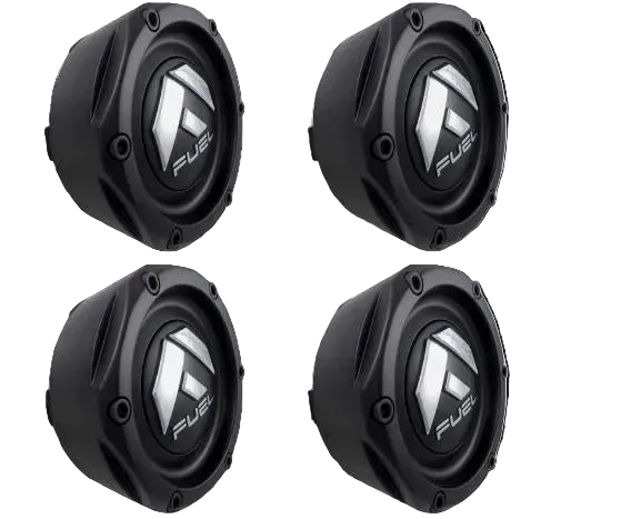 FUEL 1003-49MB Gloss Black Wheel Center Caps – Set of 4