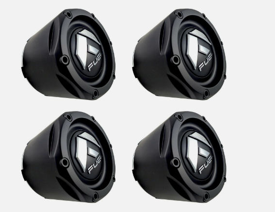 (4Pcs) 1003-50MB Flat Black Fuel Off-Road 8 Lug 8x165.1 Wheel Rim Center Cap New