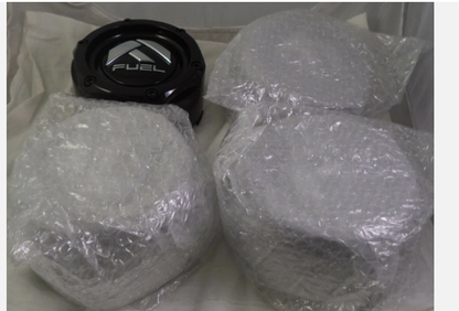 Fuel Wheels GLOSS BLACK Custom Wheel Center Caps # 1003-50SB NEW! (4 CAPS)
