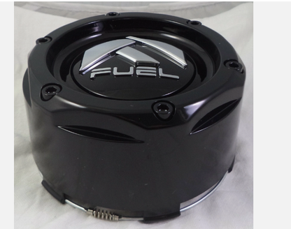 Fuel Wheels GLOSS BLACK Custom Wheel Center Caps # 1003-50SB NEW! (4 CAPS)
