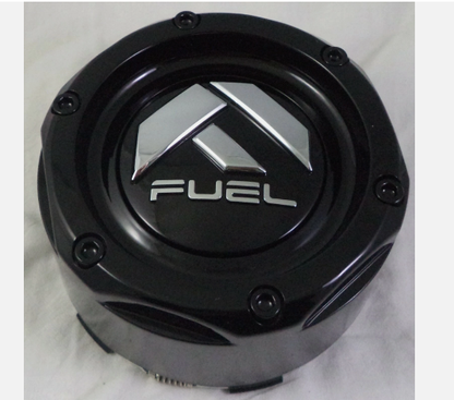 Fuel Wheels GLOSS BLACK Custom Wheel Center Caps # 1003-50SB NEW! (4 CAPS)