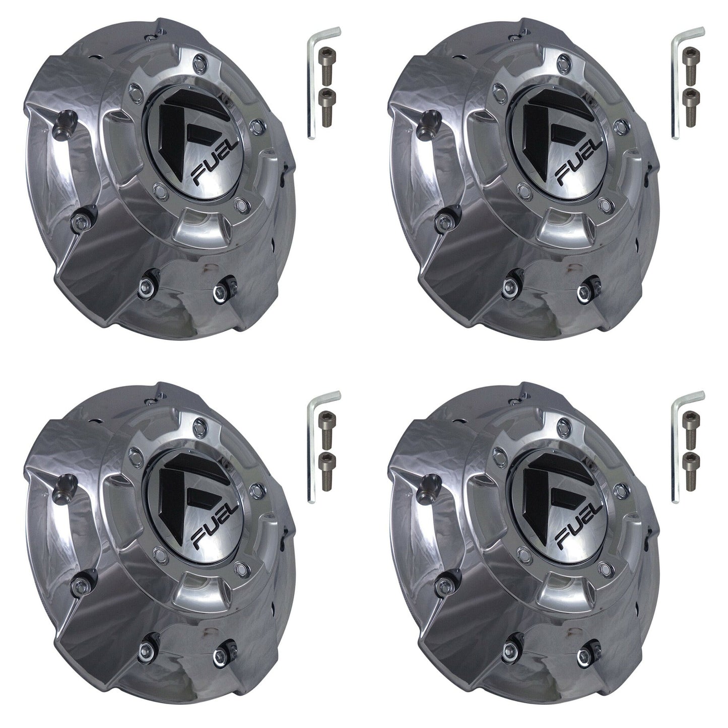 Fuel Offroad Wheels Chrome Custom Wheel Center Caps # 1003-81 (4 CAPS)