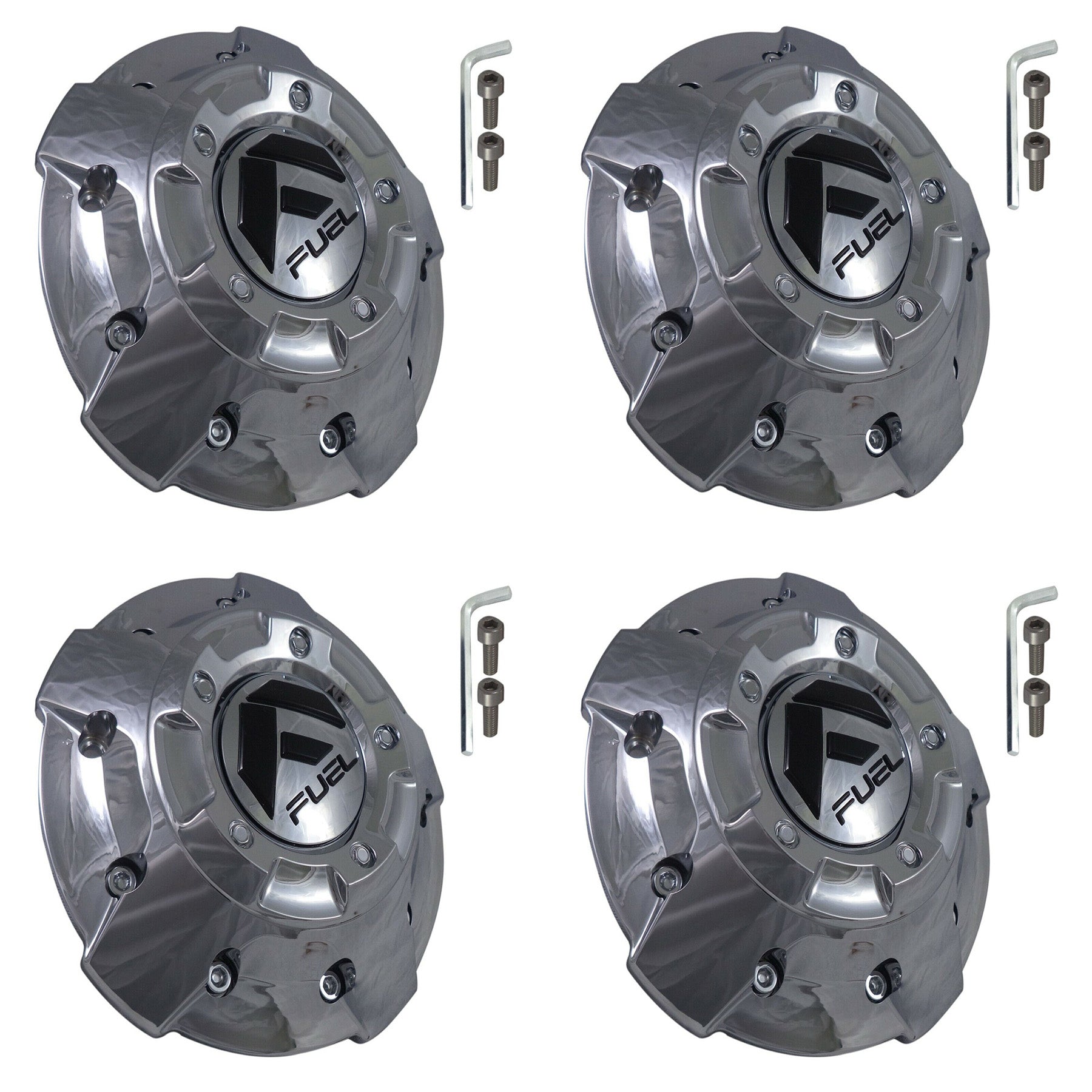 Fuel Offroad Wheels Chrome Custom Wheel Center Caps # 1003-81 (4 CAPS)