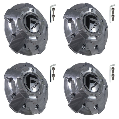 Fuel Offroad Wheels Chrome Custom Wheel Center Caps # 1003-81 (4 CAPS)