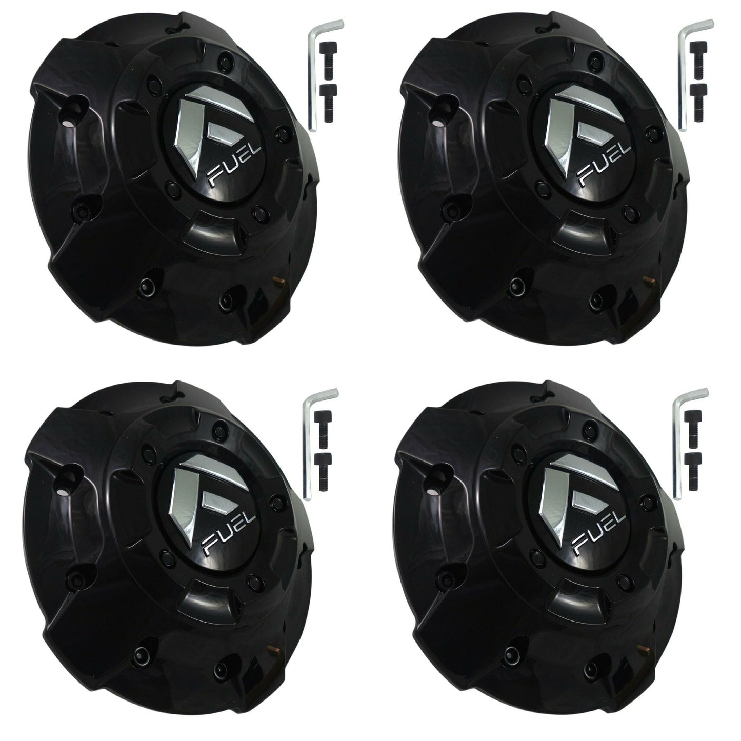 Fuel Offroad Wheels Gloss Black Custom Wheel Center Caps # 1003-81GBR (4 CAPS)