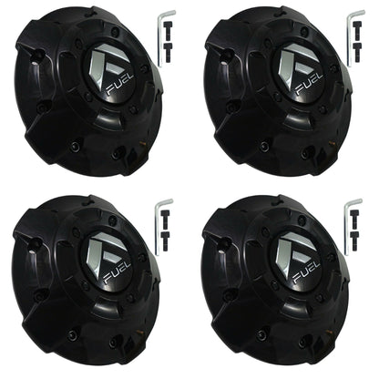 Fuel Offroad Wheels Gloss Black Custom Wheel Center Caps # 1003-81GBR (4 CAPS)