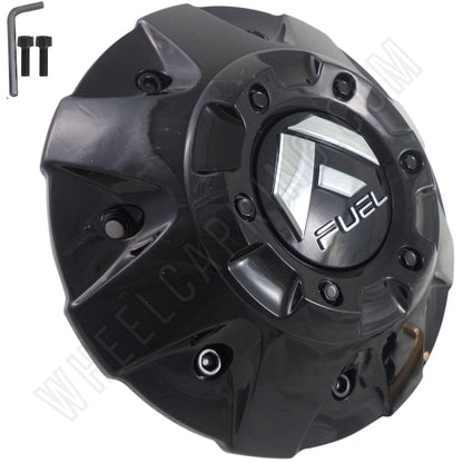 FUEL Offroad Wheels Gloss Black / Black Rivets Custom Center Caps # 1003-84GBR (4 CAPS)