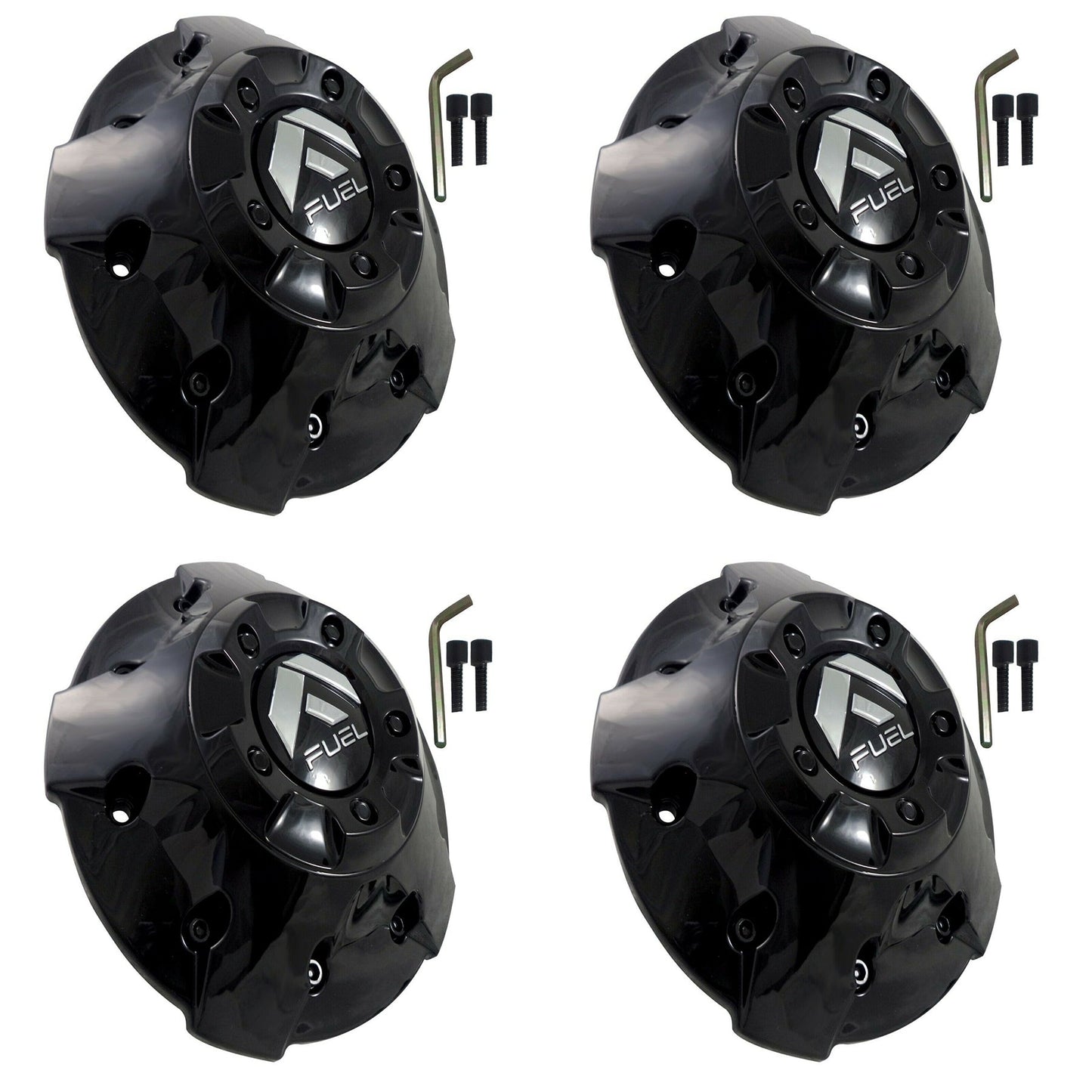 Fuel Offroad Wheels Gloss Black Custom Wheel Center Caps # 1003-88GBR / M-452 (4 CAPS)