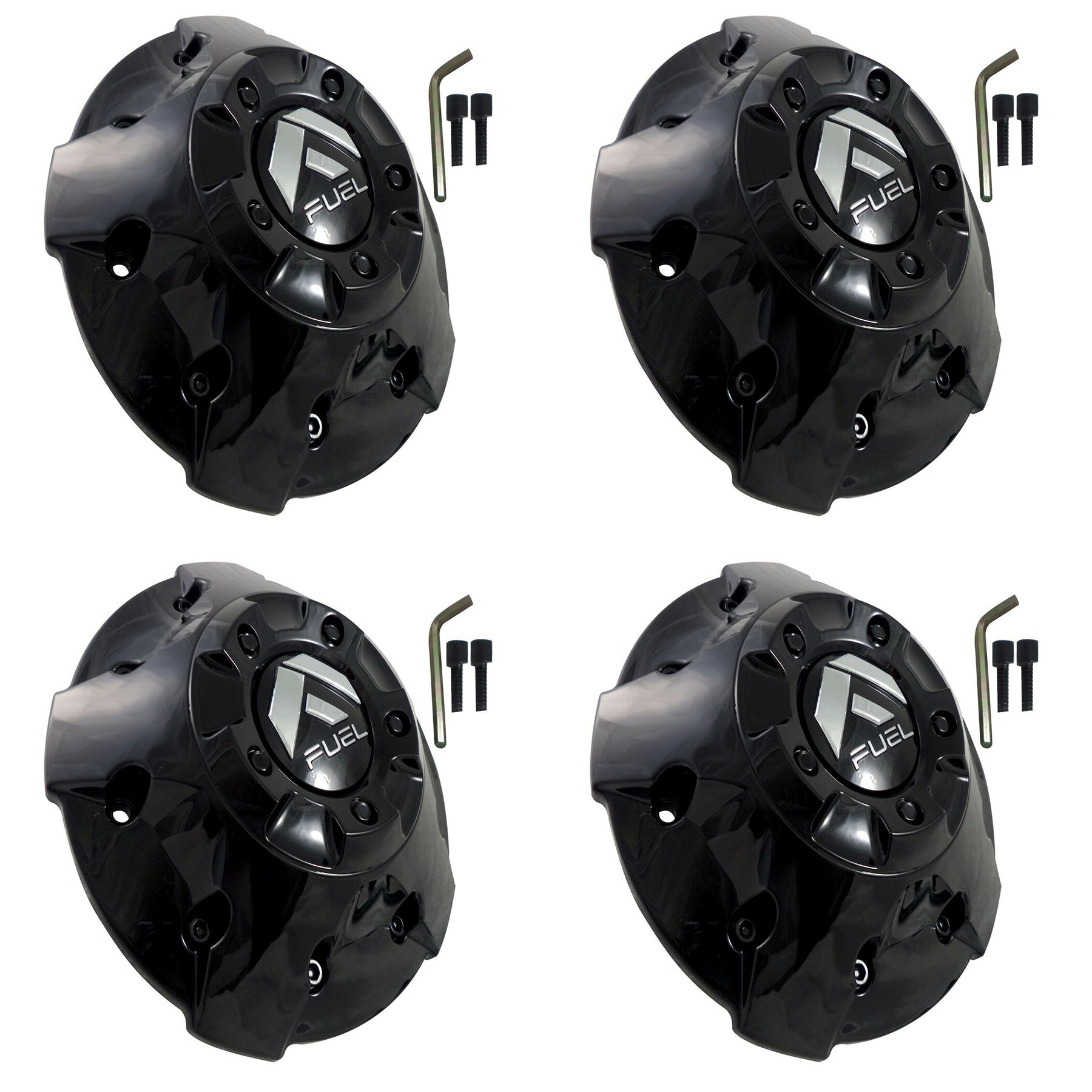 Fuel Offroad Wheels Gloss Black Custom Wheel Center Caps # 1003-88GBR / M-452 (4 CAPS)
