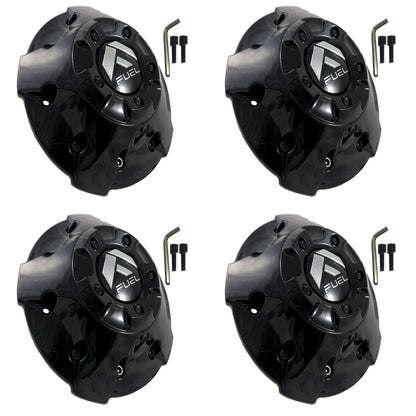 Fuel Offroad Wheels Gloss Black Custom Wheel Center Caps # 1003-88GBR / M-452 (4 CAPS)