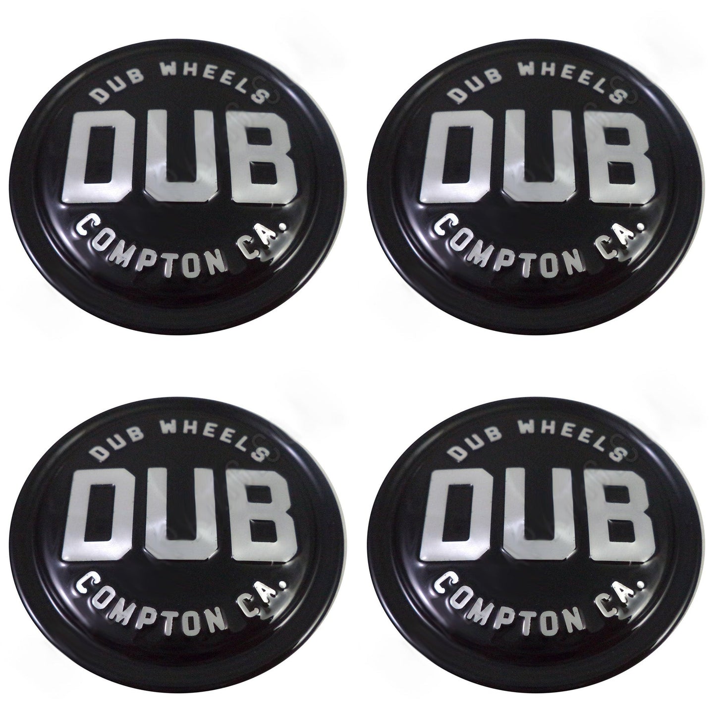 DUB Wheels Compton Gloss Black Custom Wheel Center Caps # 1003-95-04GB (4 Cap)
