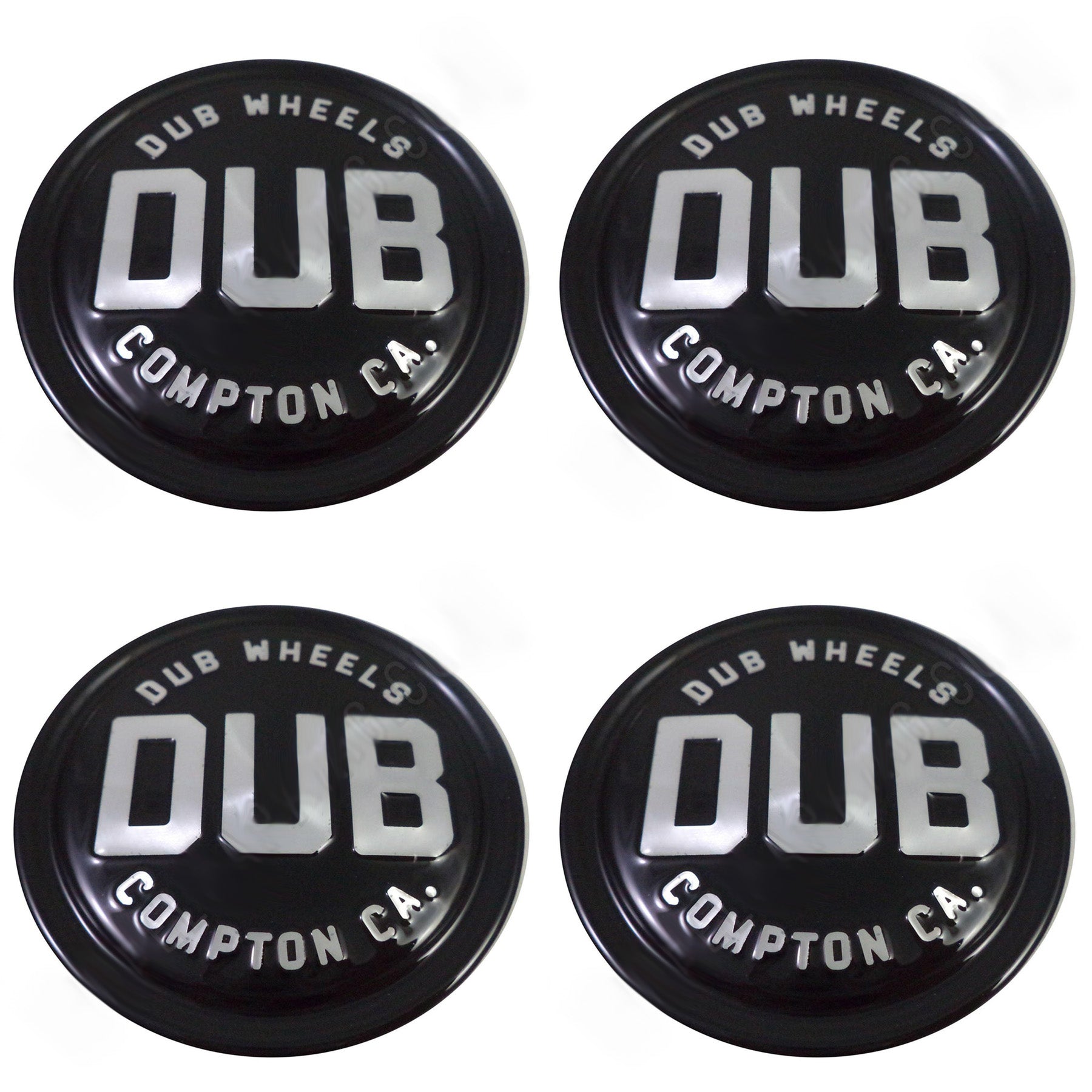 DUB Wheels Compton Gloss Black Custom Wheel Center Caps # 1003-95-04GB (4 Cap)