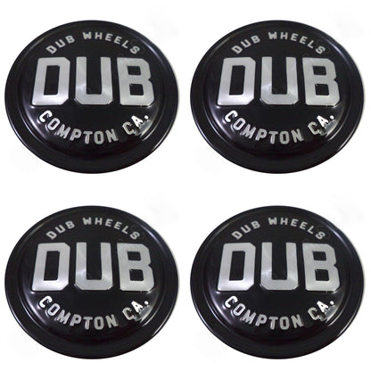 DUB Wheels Compton Gloss Black Custom Wheel Center Caps # 1003-95-04GB (4 Cap)