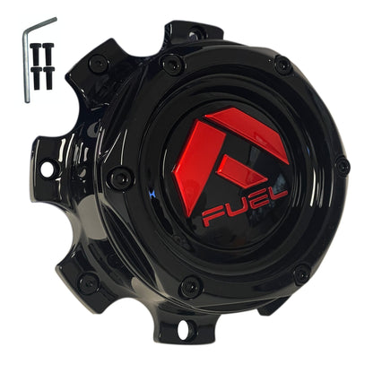 Fuel Offroad Wheels Gloss Black Custom Wheel Center Cap # 1004-08GBQ (1 CAP)
