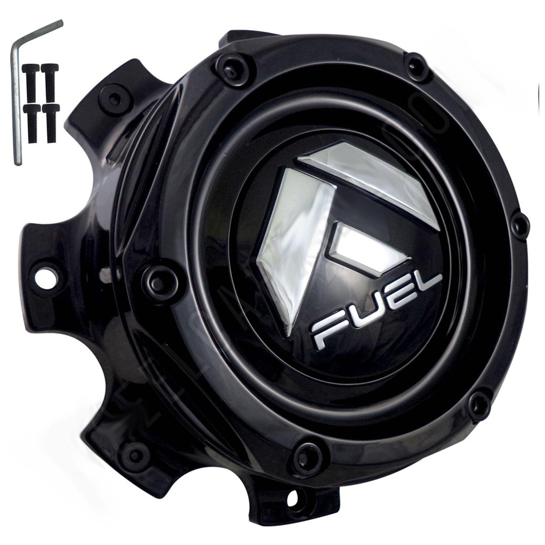 Fuel Offroad Wheels Gloss Black Custom Wheel Center Cap # 1004-08GB (4 CAPS)