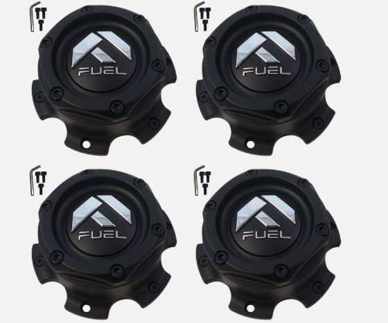Fuel Wheels Flat Black Custom Center Cap Caps # 1004-27MB / 1004-26 NEW (4 CAPS)