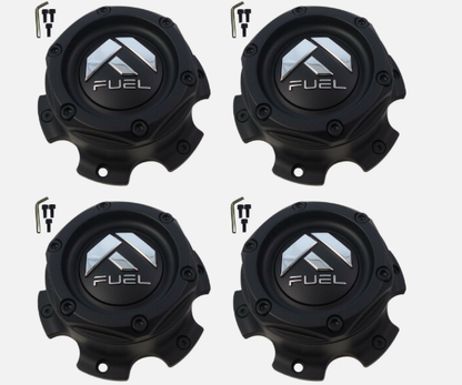 Fuel Wheels Flat Black Custom Center Cap Caps # 1004-27MB / 1004-26 NEW (4 CAPS)