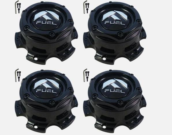 Fuel Gloss Black Wheel Center Cap 6 Lug Fuel Forge 1004-27 SS029 1004-27GB 65.5