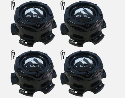Fuel Gloss Black Wheel Center Cap 6 Lug Fuel Forge 1004-27 SS029 1004-27GB 65.5