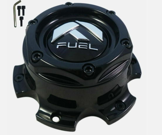 Fuel Gloss Black Wheel Center Cap 6 Lug Fuel Forge 1004-27 SS029 1004-27GB 65.5