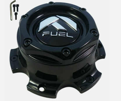 Fuel Gloss Black Wheel Center Cap 6 Lug Fuel Forge 1004-27 SS029 1004-27GB 65.5