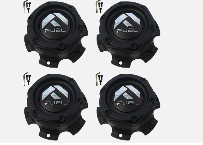 Fuel Wheels Flat Black Custom Center Cap Caps # 1004-27MB / 1004-26 NEW (4 CAPS)