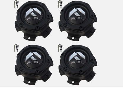 Fuel Wheels Flat Black Custom Center Cap Caps # 1004-27MB / 1004-26 NEW (4 CAPS)