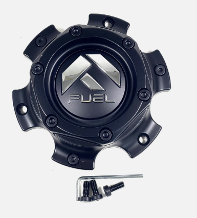 4 x Fuel Off-Road Matte Black Wheel Center Cap 1004-37MB (SET OF 4) + SCREWS