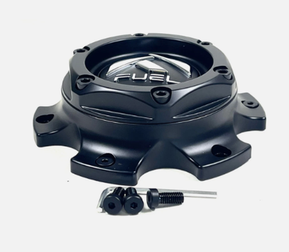 1Pc Fuel Wheel Center Cap Matte Black 1004-35 1004-36 1004-37MB NEW WITH BOLTS