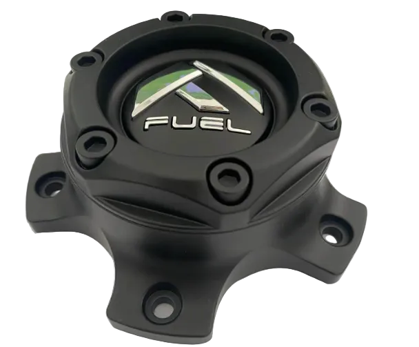 Front view of Fuel 1004-44MB matte black wheel center cap