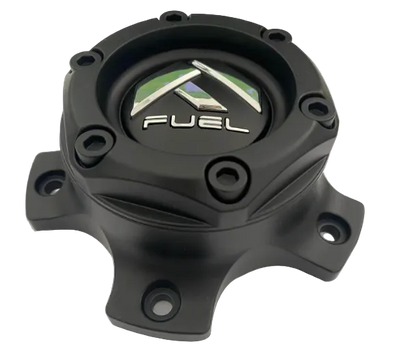 Front view of Fuel 1004-44MB matte black wheel center cap