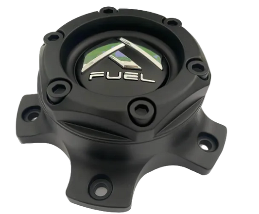 Front view of Fuel 1004-44MB matte black wheel center cap