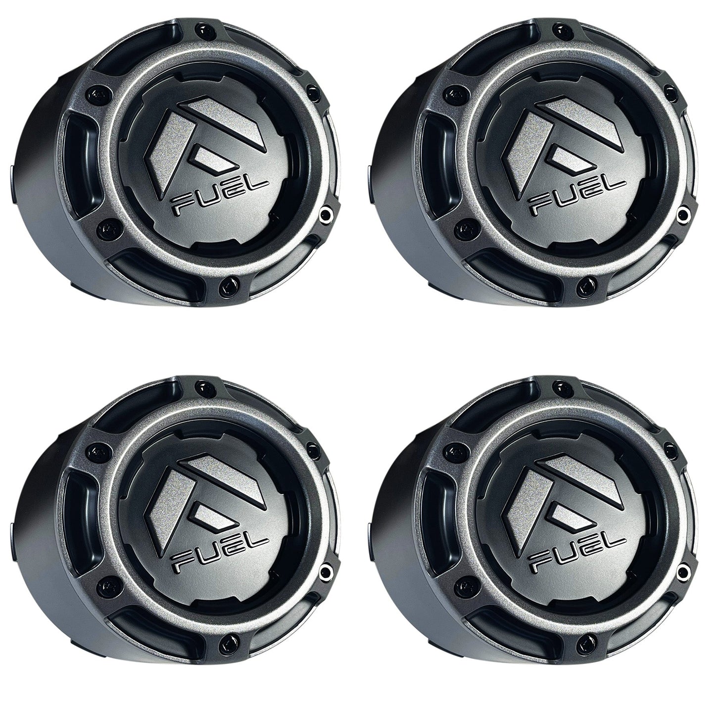 Fuel Offroad Wheel Matte Black and Gun Metal Center Cap #1005-49TGD (4 CAPS) NEW D680 Rebel