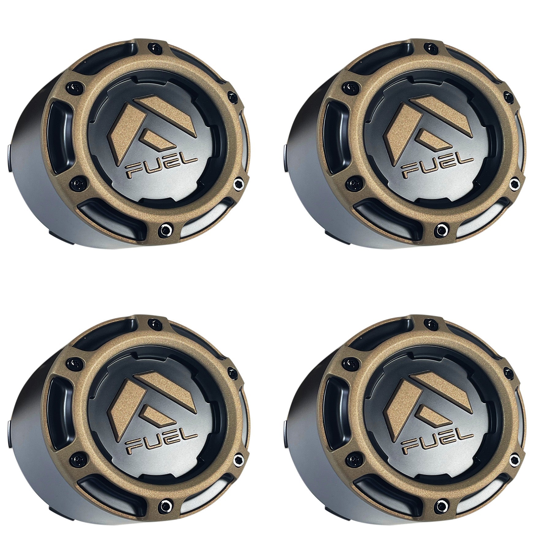 Fuel Offroad Wheel Matte Black and Bronze Center Cap # 1005-49SZD (4 CAPS)  D681 Rebel 8x170 8x180