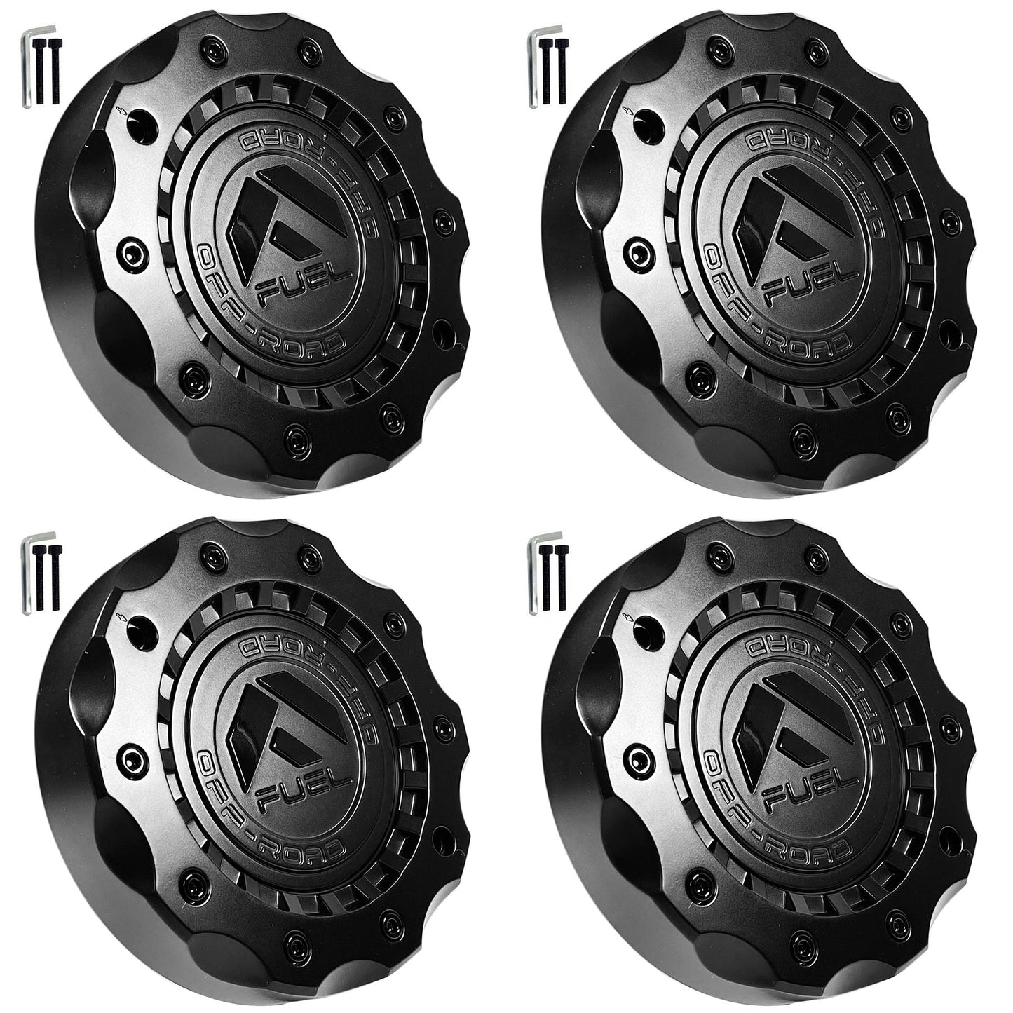 Fuel Off-Road Wheels Black Wheel Center Cap # 1005-92BLD - for 5/6L D723 Militia D725 Militia (4 CAPS)