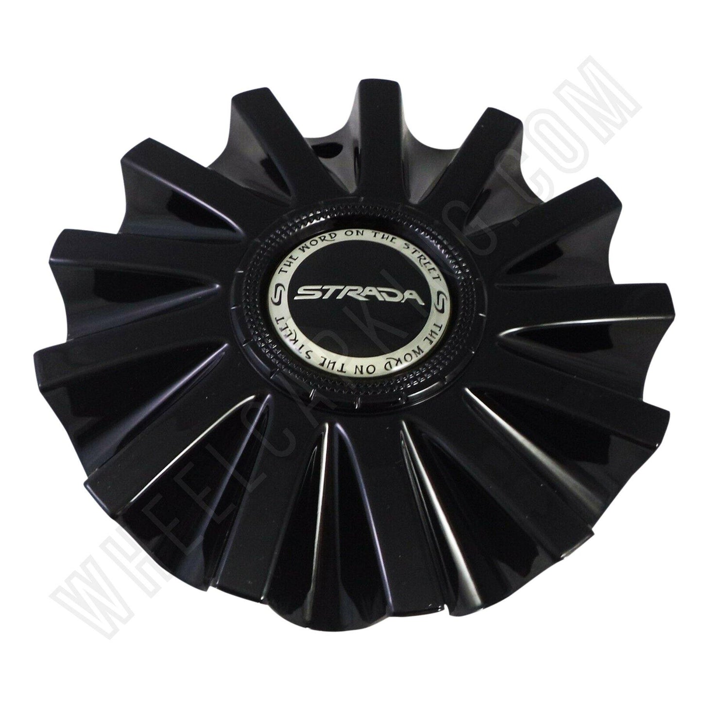 Strada Wheels Gloss Black Custom Wheel Center Cap Caps # 11812285F-4 (1 CAP)