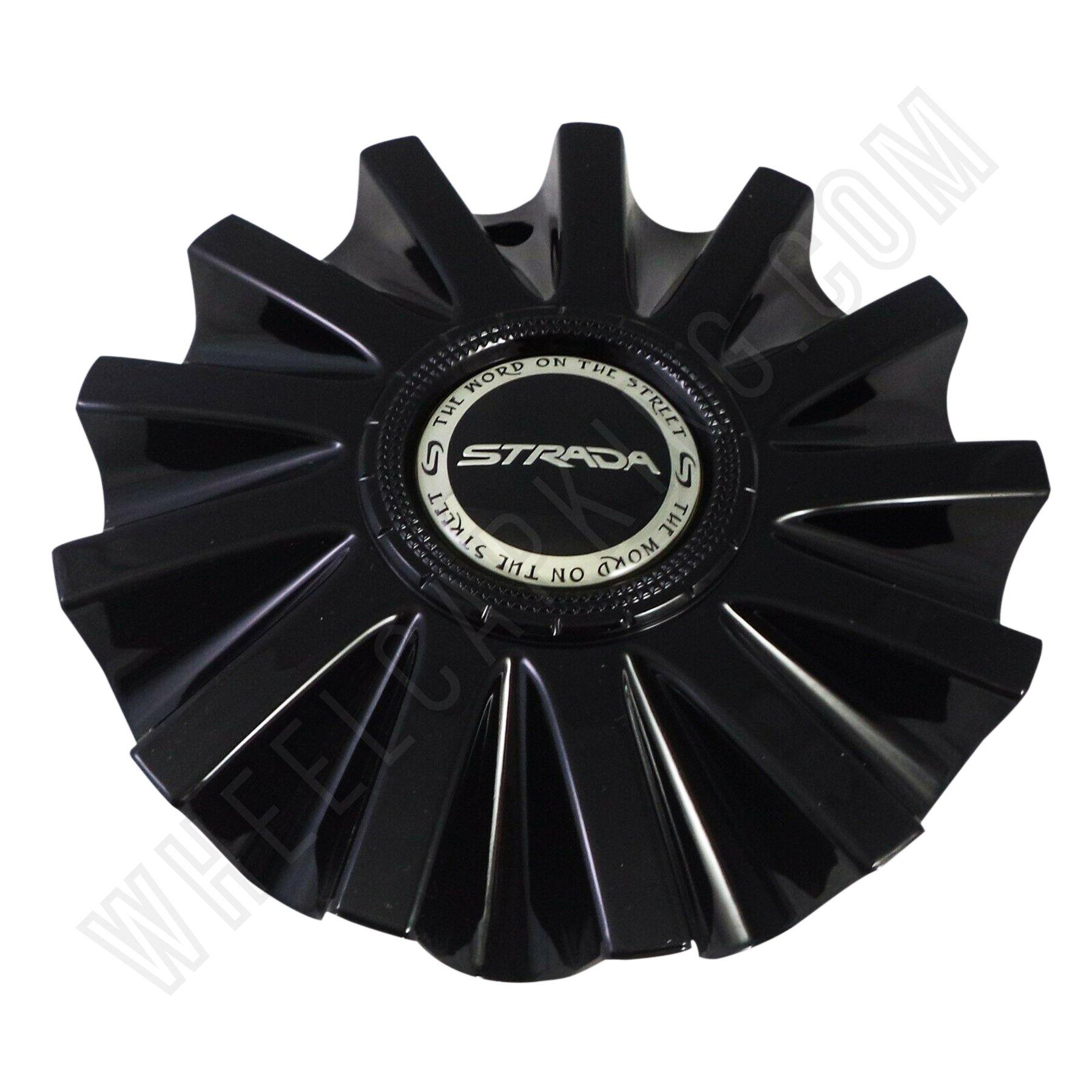 Strada Wheels Gloss Black Custom Wheel Center Cap Caps # 11812285F-4 (1 CAP)