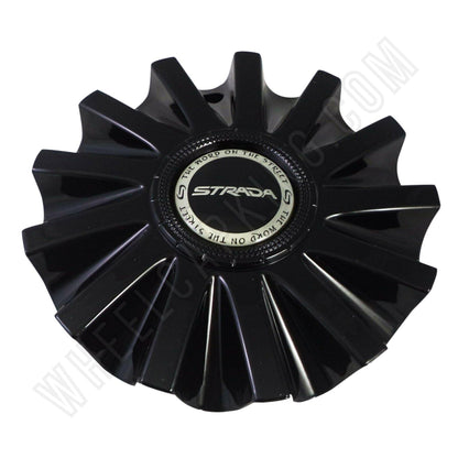 Strada Wheels Gloss Black Custom Wheel Center Cap Caps # 11812285F-4 (1 CAP)
