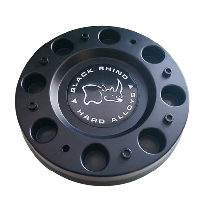 Black Rhino 1244C03 matte black center cap angled view
