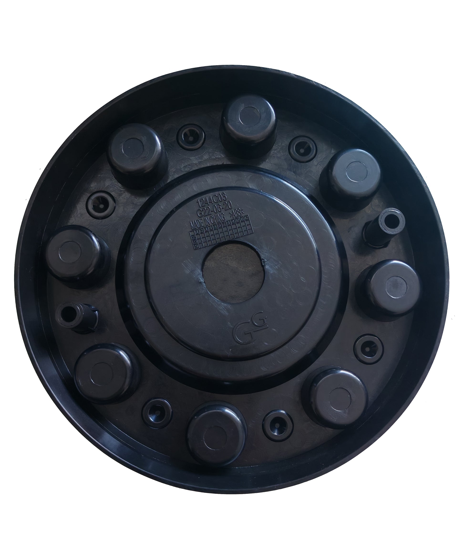 Back of Black Rhino 1244C03 wheel center cap