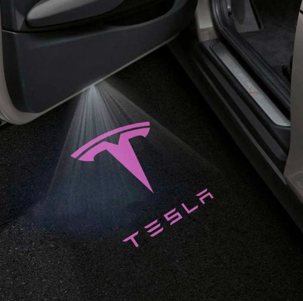 Tesla Model S Premium Door Puddle Lights Multiple Designs 2014–2019