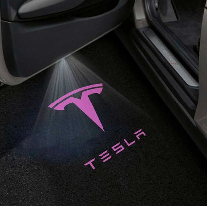 Tesla Model S Premium Door Puddle Lights Multiple Designs 2014–2019