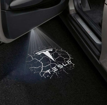 Tesla Model S Premium Door Puddle Lights Multiple Designs 2014–2019
