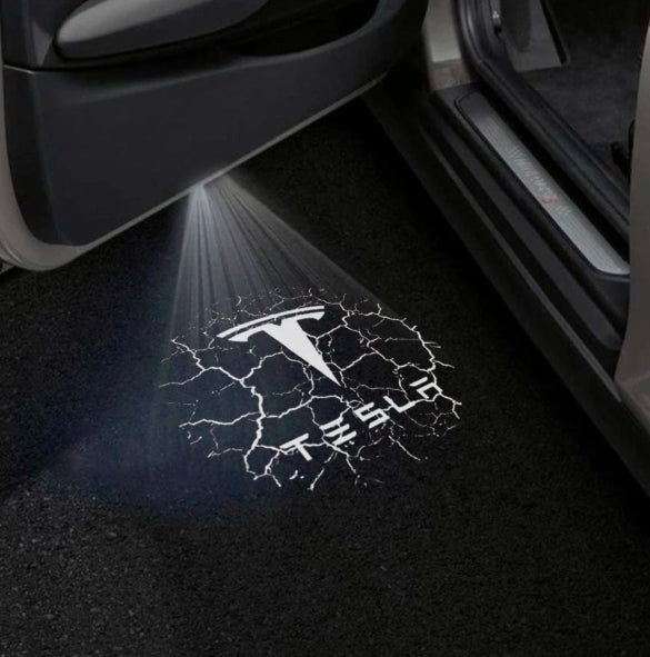 Tesla Model Y Premium Door Puddle Lights Multiple Designs 2020–2026