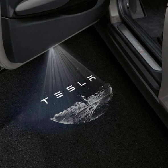 Tesla Model S Premium Door Puddle Lights Multiple Designs 2014–2019
